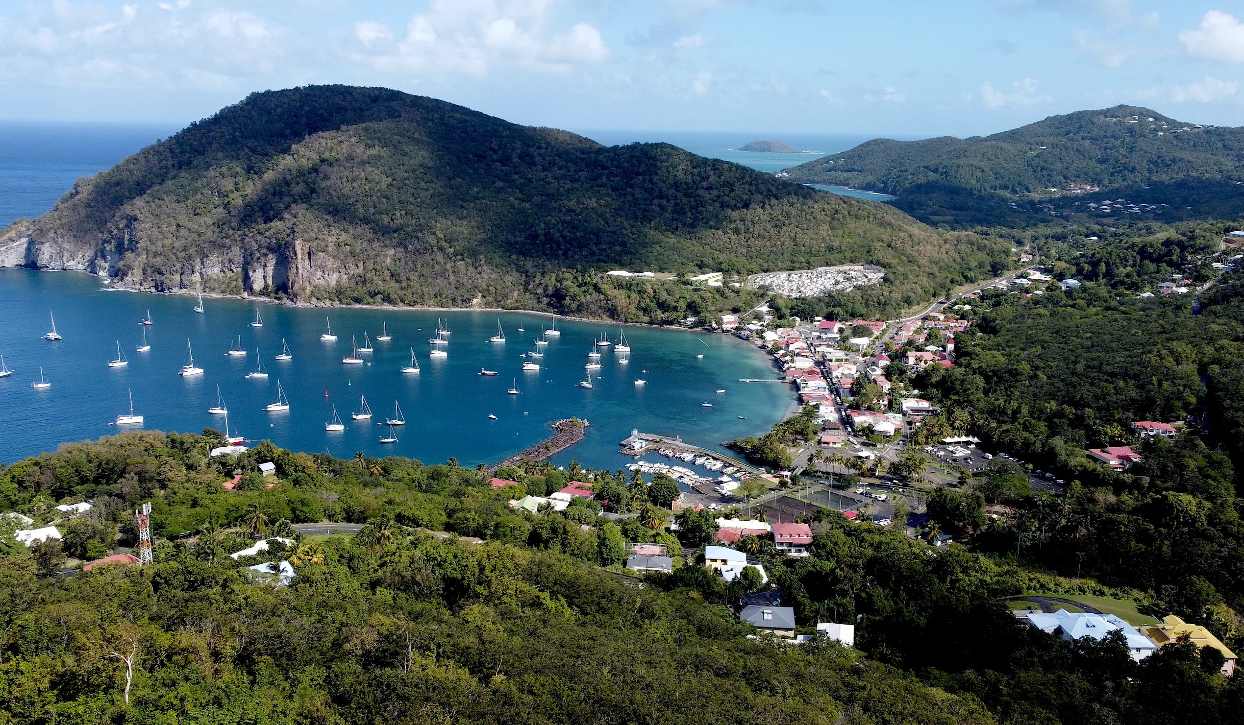 vue sur la baie de Deshaies