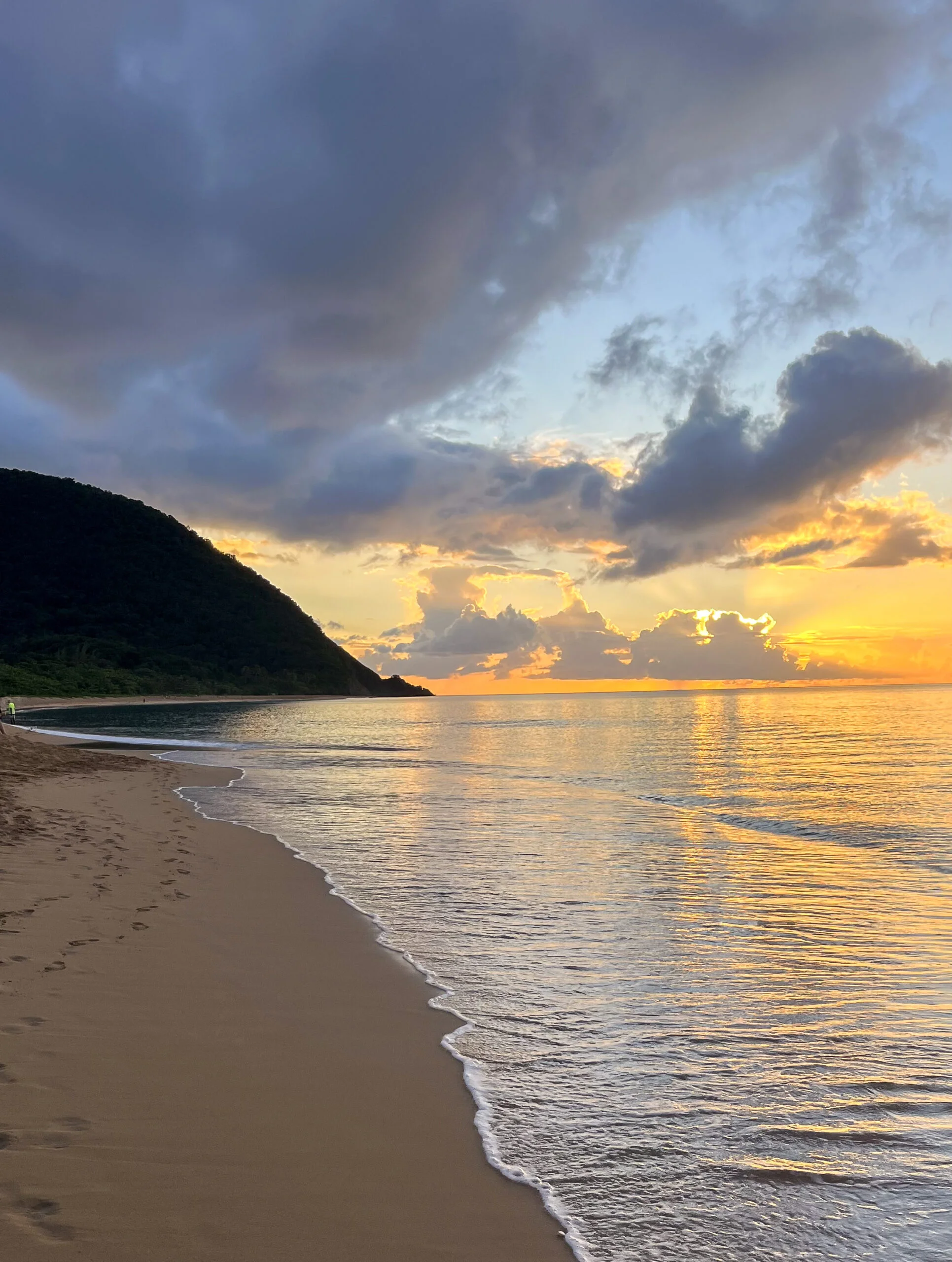 Coucher de soleil Grande anse Deshaies