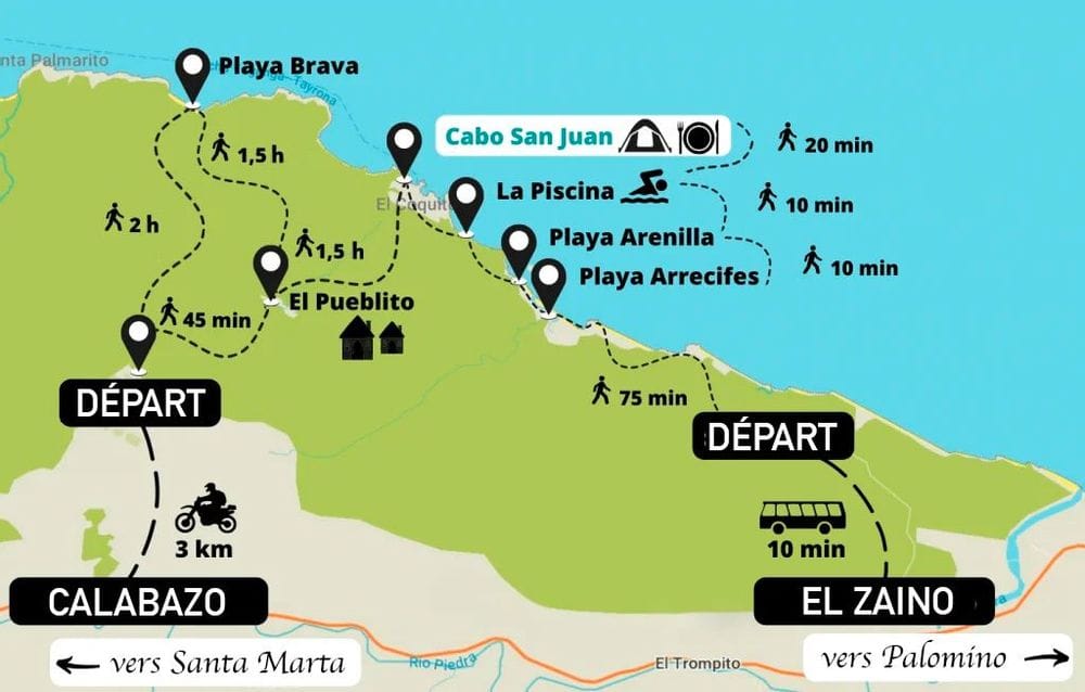 plan du Parc Tayrona