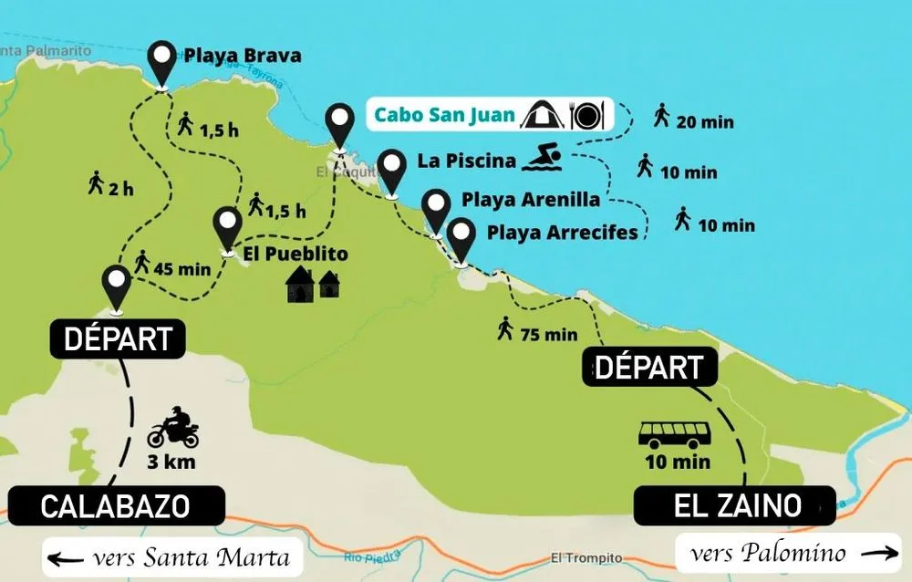 plan du Parc Tayrona